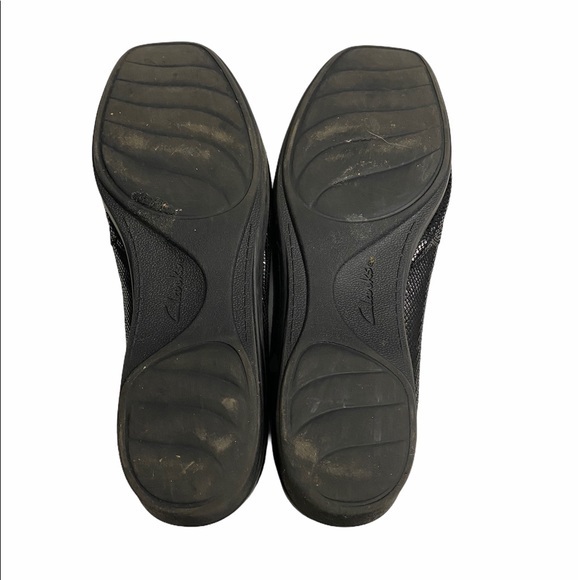 CLARKS | loafers black leather cushion 9.5 - Picture 6 of 7